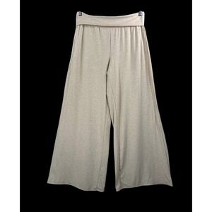 Manifest Offline Lounge Pants sz L Oatmeal Wide Leg Foldover Waist lounge lagen